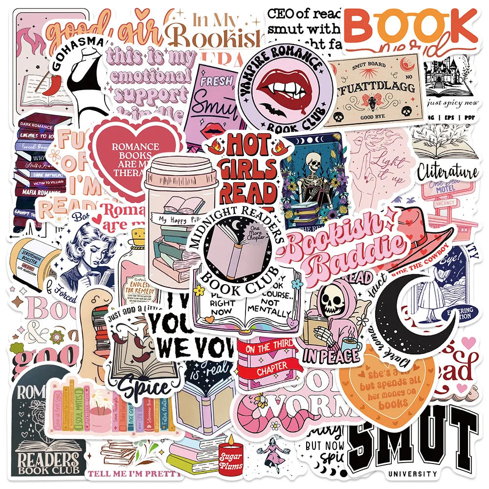 Bookish Reading Sticker Pack — 50 Pieces