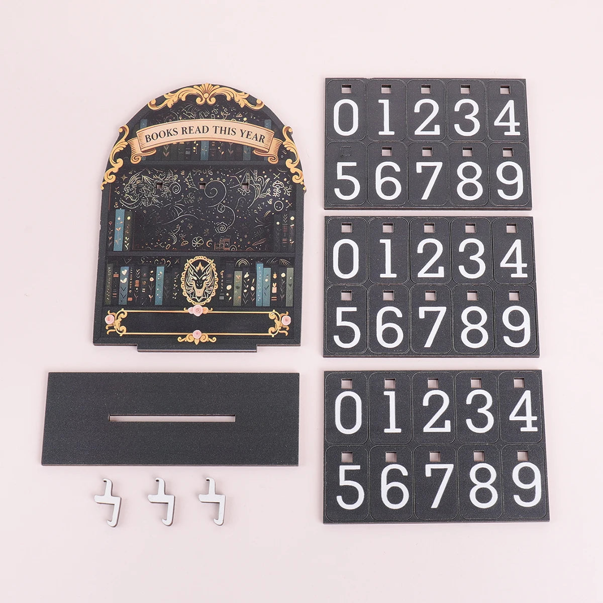 Wooden "Books Read This Year" Tally Display