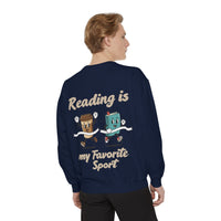 Reading Is My Favorite Sport Sweatshirt - Beige Letters