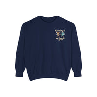 Reading Is My Favorite Sport Sweatshirt - Beige Letters