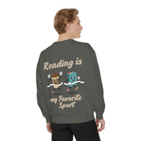 Reading Is My Favorite Sport Sweatshirt - Beige Letters