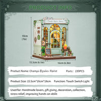 Bookstore Book Nook DIY Miniature Dollhouse Kit with Light