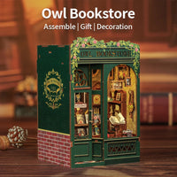 Bookstore Book Nook DIY Miniature Dollhouse Kit with Light