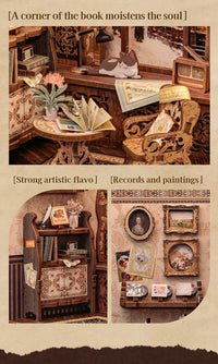 Retro Bookshop DIY Book Nook Kit — Wooden Bookshelf Insert