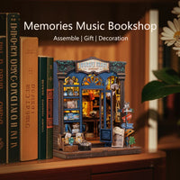 Bookstore Book Nook DIY Miniature Dollhouse Kit with Light
