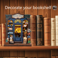 Bookstore Book Nook DIY Miniature Dollhouse Kit with Light