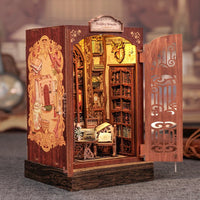 Bookstore Book Nook DIY Miniature Dollhouse Kit with Light