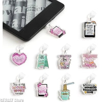 Bookish Slogan Charm Dust Plug — Pick Your Mood