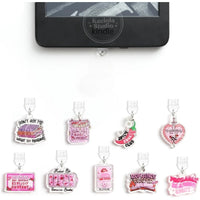 Bookish Slogan Charm Dust Plug — Pick Your Mood