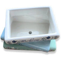 Ceramic Book-Shaped Flower Vase