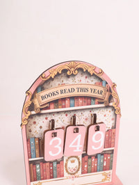 Wooden "Books Read This Year" Tally Display