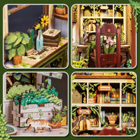 Bookstore Book Nook DIY Miniature Dollhouse Kit with Light