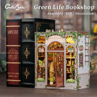 Bookstore Book Nook DIY Miniature Dollhouse Kit with Light