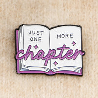 Open Book "Just One More Chapter" Enamel Pin