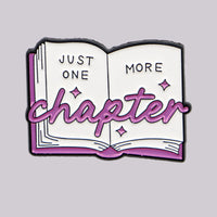 Open Book "Just One More Chapter" Enamel Pin