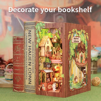 Bookstore Book Nook DIY Miniature Dollhouse Kit with Light