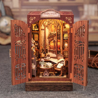 Bookstore Book Nook DIY Miniature Dollhouse Kit with Light