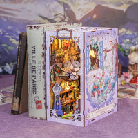 Bookstore Book Nook DIY Miniature Dollhouse Kit with Light