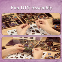 Bookstore Book Nook DIY Miniature Dollhouse Kit with Light