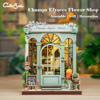 Bookstore Book Nook DIY Miniature Dollhouse Kit with Light