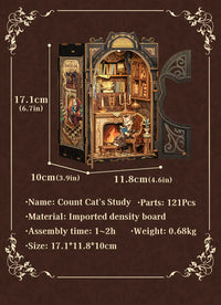 Retro Bookshop DIY Book Nook Kit — Wooden Bookshelf Insert