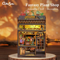 Bookstore Book Nook DIY Miniature Dollhouse Kit with Light