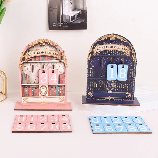 Wooden "Books Read This Year" Tally Display
