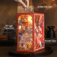 Bookstore Book Nook DIY Miniature Dollhouse Kit with Light
