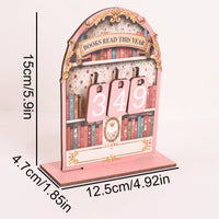 Wooden "Books Read This Year" Tally Display