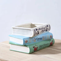 Ceramic Book-Shaped Flower Vase