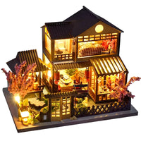 Bookstore Book Nook DIY Miniature Dollhouse Kit with Light