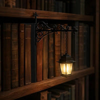 Vintage Bookshelf Lantern Night Light