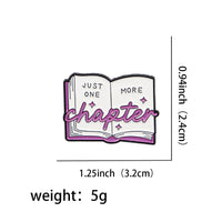 Open Book "Just One More Chapter" Enamel Pin