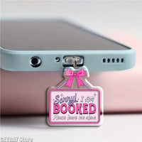 Bookish Slogan Charm Dust Plug — Pick Your Mood