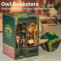 Bookstore Book Nook DIY Miniature Dollhouse Kit with Light