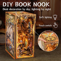 Bookstore Book Nook DIY Miniature Dollhouse Kit with Light