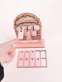 Wooden "Books Read This Year" Tally Display