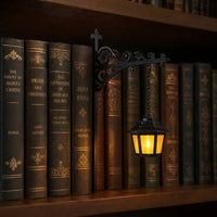 Vintage Bookshelf Lantern Night Light