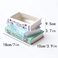 Ceramic Book-Shaped Flower Vase
