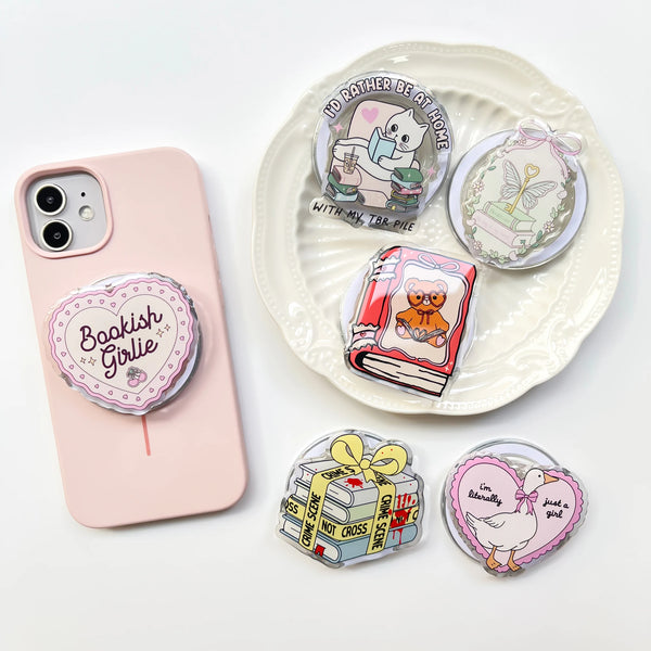 Bookish Phone Grip — Pick Your Design