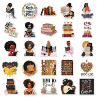 Black Girl Bookworm Sticker Pack — 50 Pieces