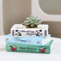 Ceramic Book-Shaped Flower Vase