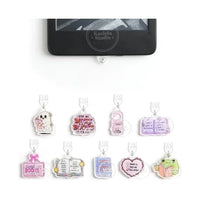 Bookish Slogan Charm Dust Plug — Pick Your Mood