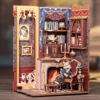 Bookstore Book Nook DIY Miniature Dollhouse Kit with Light