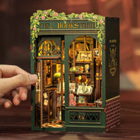 Retro Bookshop DIY Book Nook Kit — Wooden Bookshelf Insert