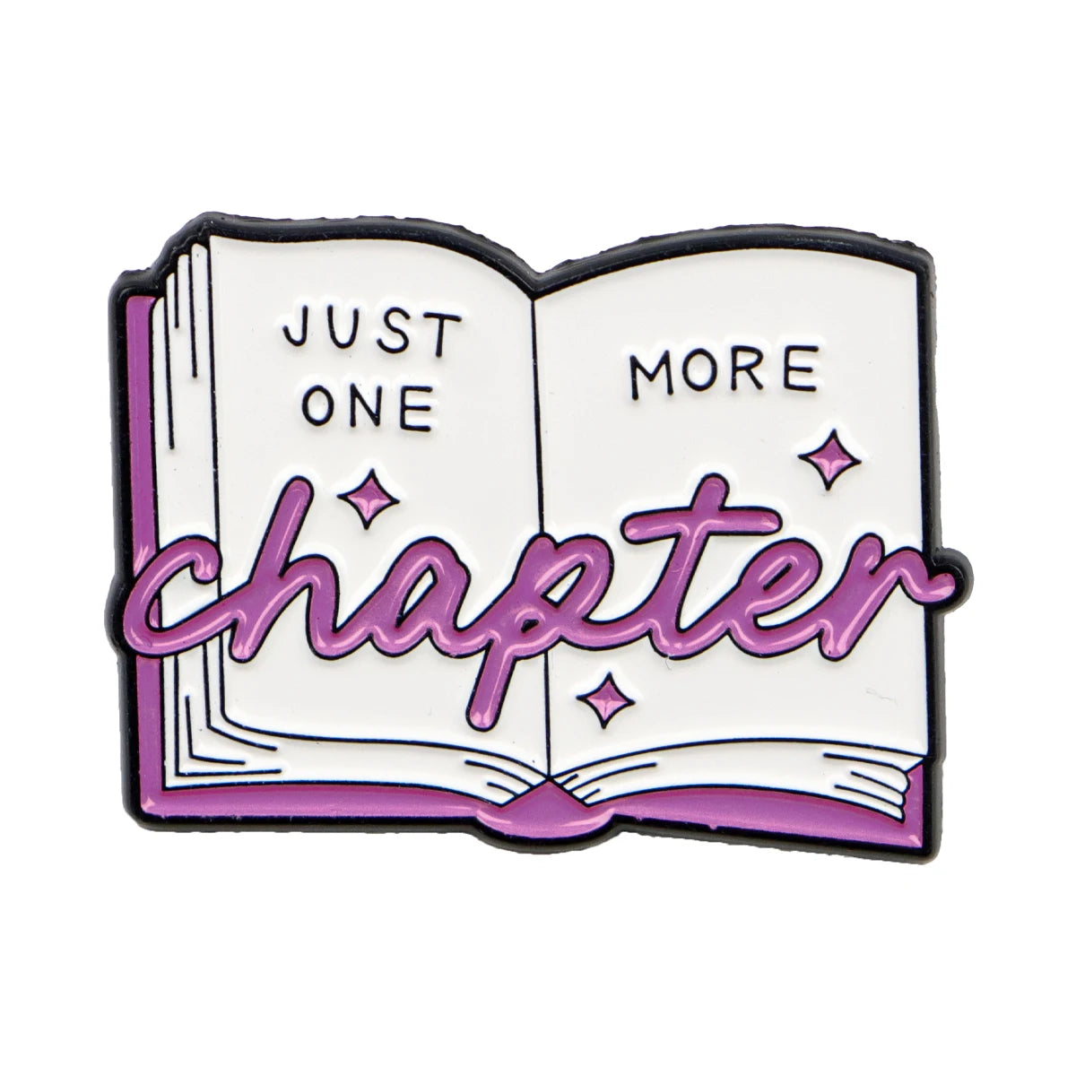 Open Book "Just One More Chapter" Enamel Pin