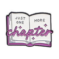 Open Book "Just One More Chapter" Enamel Pin