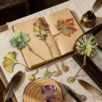 Vintage Leaf Metal Bookmark
