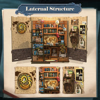 Bookstore Book Nook DIY Miniature Dollhouse Kit with Light
