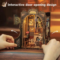 Bookstore Book Nook DIY Miniature Dollhouse Kit with Light